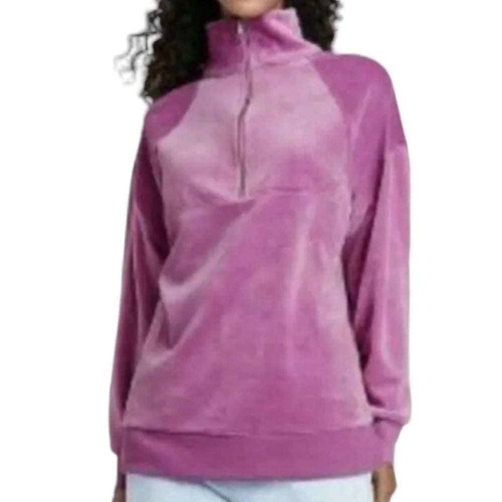 Like New wild fable Quarter Zip Velour Pullover Size Large